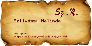 Szilvássy Melinda névjegykártya